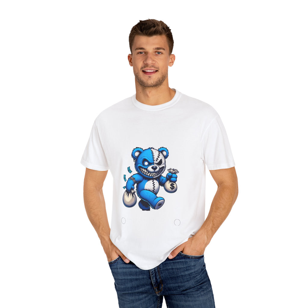 Wanted Dead or Alive Teddy T-Shirt — Edgy Blue Bear Graphic Tee