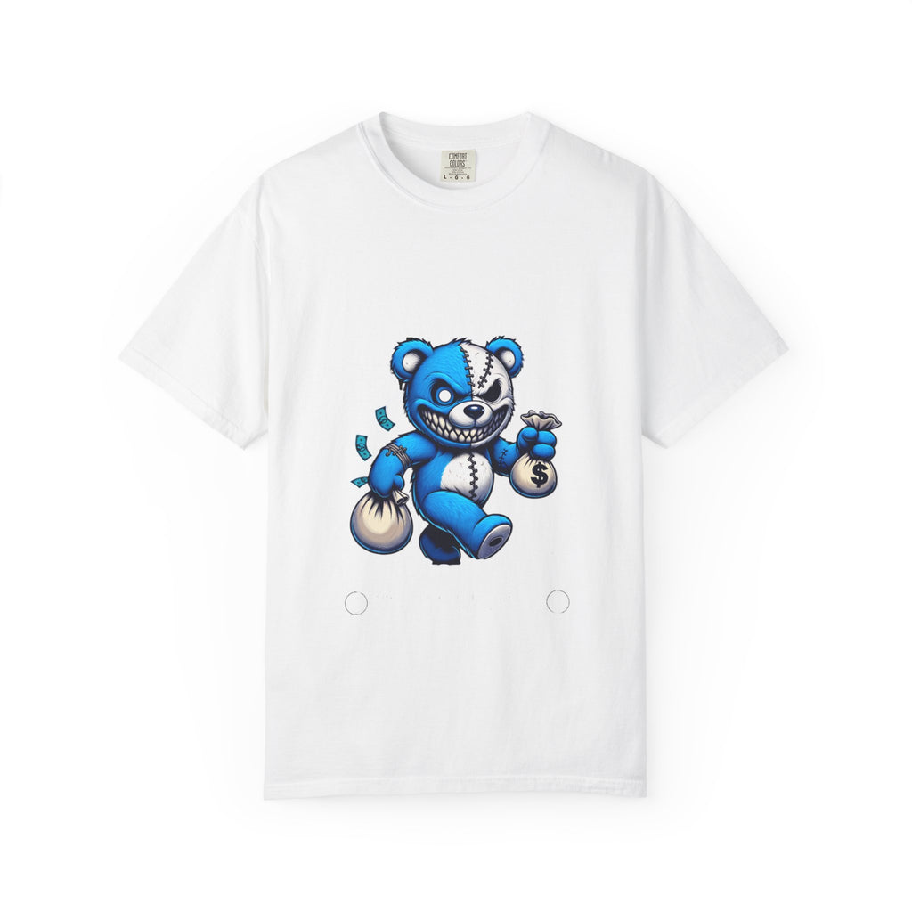 Wanted Dead or Alive Teddy T-Shirt — Edgy Blue Bear Graphic Tee